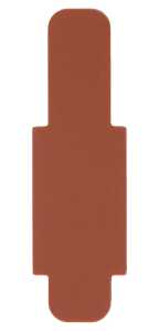 Stecksignale Hartfolie braun zum Einstecken in Schlitzstanzungen bei