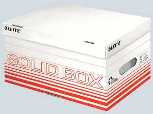 LEITZ Archiv/Transportbox Solid hellrot Größe S 370x195x265 mm