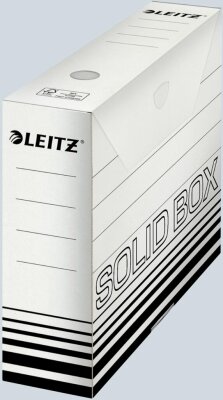 LEITZ Archivschachtel Solid für A4 330x80x257mm weiß für bis zu 700 Bl