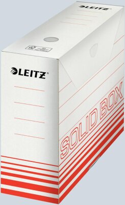 LEITZ Archivschachtel Solid 330x100x257mm hellrot für bis zu 900 Blatt