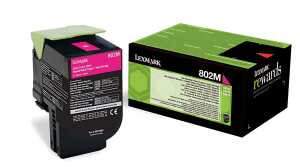 Lasertoner 802M magenta LEXMARK 80C20M0 Return
