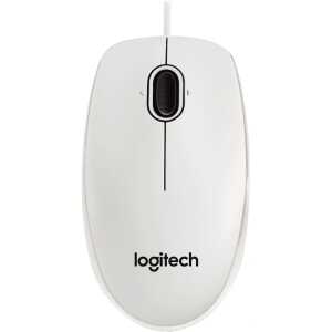 Logitech Maus B100 weiß, kabelgebunden USB, Optisch, 800dpi, Business