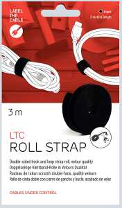 Label-The-Cable Roll 3 Meter 3 m doppelseitige Klettbandrolle in