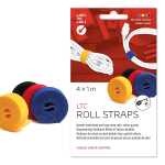 Klettbandrolle Roll, 16mm x 1m, sortiert, doppelseitig,...