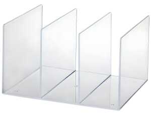 Katalogsammler Acryl mit drei Fächern