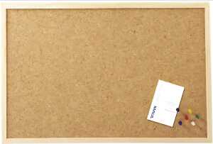 Pinntafel 80x60cm Kork Holzrahmen mit Nadeln