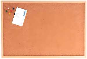 Pinntafel 60x100cm Kork Holzrahmen mit Nadeln