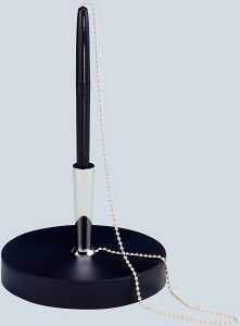 Kugelschreiberständer mit Kuli sw Stabil