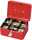 Geldkassette 152x125x81mm rot Sicherheitszylinderschloss mit 2