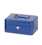 Geldkassette 200x170x90mm blau Sicherheitszylinderschloss...