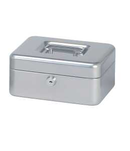 Geldkassette 200x170x90mm silber Sicherheitszylinderschloss mit 2