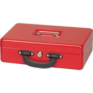 Geldkassette mit Zähleinsatz rot 30x24,5x9,3cm