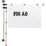 Planhalter Wand gr 2 Aluschwenkarme je 3 Magnetclips
