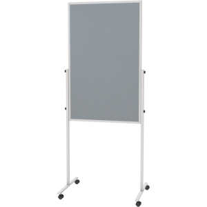 Moderationstafel MAULsolid grau 120/75cm Oberfläche Filz gr/WB