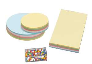 Moderationszubehör Karten Nadeln