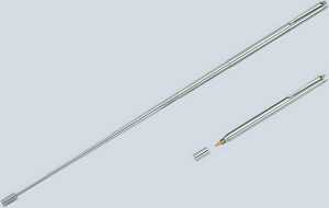 Teleskop-Kugelschreiber chrom 13cm lang, ausziehbar bis 62,5cm