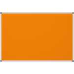 Pinnboard Standard 90/120 orange Textil Alurahmen, Ecken...