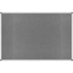 Pinnboard Standard 90/120 grau Textil Alurahmen, Ecken grau
