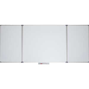 Whiteboard Klapptafel, grau beschriftbar/magnethaftend, 100x150cm