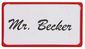 Namensschild bl Magnet 10 Stück