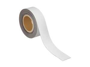 Kennzeichnungsband weiß magnethaftend 1000x5x0,1 cm