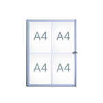 Schaukasten MAULextraslim 4xA4 si 65,5x49,1x2,7cm