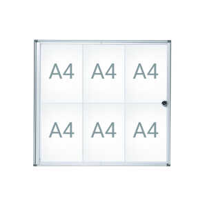 Schaukasten MAULextraslim 6xA4 si 65,5x71,1x2,7cm