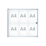 Schaukasten MAULextraslim 6xA4 si 65,5x71,1x2,7cm