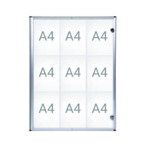Schaukasten MAULextraslim 9xA4 si 96,3x71,1x2,7cm