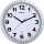 Uhr MAULstep 30RC Funkuhr silber Wanduhr Kunststoff Rahmen Ø 30cm