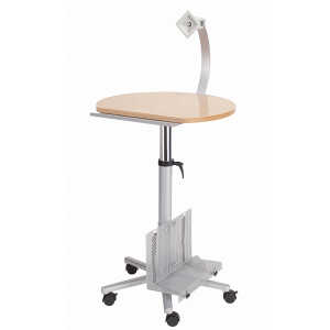 Profi-Monitorpult Höhe75-120cm hz mit Flachbilschirmträger