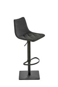 Bar-/Tresenhocker MY TOBY Kunstleder schwarz, Vintage, Gestell schwarz