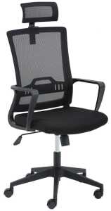 Drehsessel mySTUDIO mit Kopfstütze schwarz, Wippmechanik, verstellbare