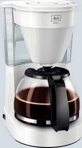 Kaffeemaschine Easy II weiß, Glas- kanne für bis zu 10 Tassen,