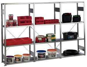 Steckregal Grundregal Set V150 Meta mit 4 Böden Tragkraft a 150kg