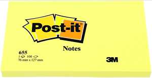 Haftnotizblock 127x76mm gelb POST IT 655 100Bl