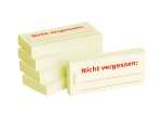 Haftnotizen 75 x 35 mm, gelb Nicht vergessen
