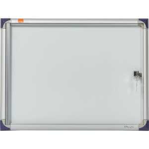 Schaukasten Pazifik 2xA4 für Außen abschließbar, weiß, Alurahmen