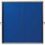 Schaukasten Innen Textil Schiebetür 12xA4, blau,...