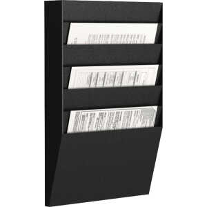 Sortiertafel quer 6 Fächer A4 schwarz Außenmaß:50,2x31,1x7,9