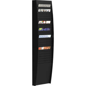 Sortiertafel hoch 1x25 Fächer A4 schwarz, Außenmaß:112x27,3x12,9
