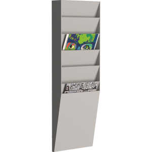 Sortiertafel hoch 6 Fächer A4 grau Außenmaß:71,2x23,6x8,3