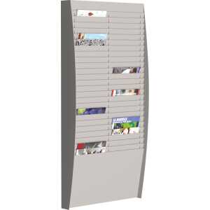 Sortiertafel hoch 2x25 Fächer A4 grau, Außenmaß:112x54,4x12,9