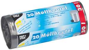 Müllbeutel, LDPE, 30l, 60x50cm, grau
