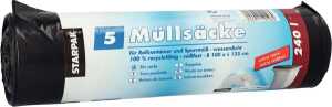 Müllsäcke, LDPE 240 l 5St. STARPAK 12126 125x100cm