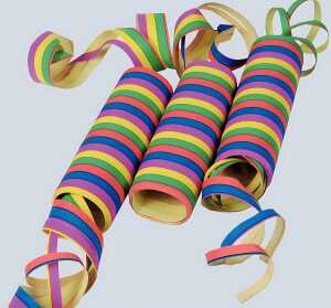 Luftschlangen 4 m Stripes, flammhemmend