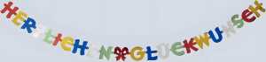 Grußkette "Herzlichen Glückwunsch" 2,5 m