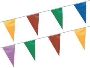 Wimpelkette farbig, Folie, 20 m, wetterfest