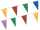 Wimpelkette farbig, Folie, 20 m, wetterfest