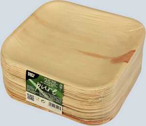 Teller pure eckig, 18 x 18 cm aus Palmblatt